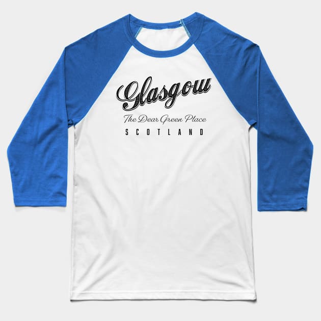 Glasgow Scotland Baseball T-Shirt by nickemporium1